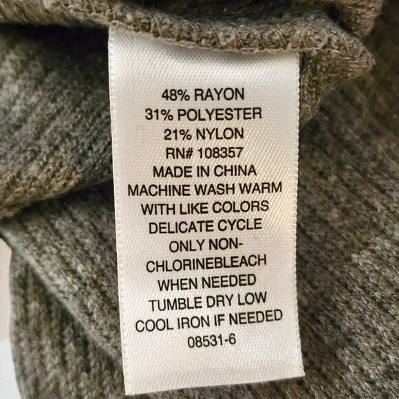 NWT a.n.a. Square Neck Ribbed Knit Top–Heather Gray Soft Romantic Long Sleeve L - Picture 7 of 11